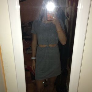 Urban Outfitters cut out knot blue dress